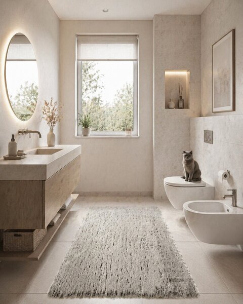 BO-MA, Koupelnová předložka Rabbit New taupe, 40x50, hnědá, koupelna