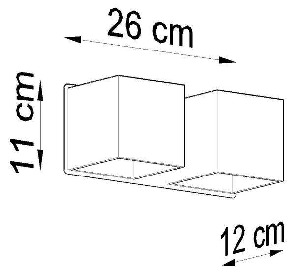 Sollux Lighting Nástěnné svítidlo QUAD 2 černé