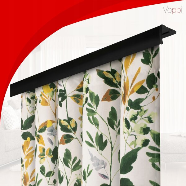 VOPPI ZÁVĚS NA PÁSCE 140x240 CM FICUSIA 1 ROSTLINNÝ VZOR LISTY