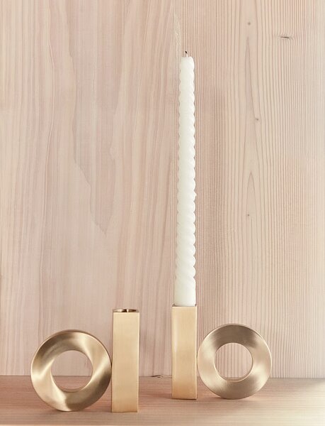OYOY Mosazný svícen Baari - Solid Brass OY342