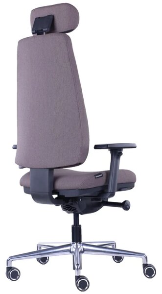 Ergonomická kancelářská židle DIVERSE – pro dlouhé sezení 8–12 h, látka, tmavě hnědá