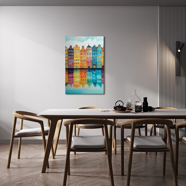 Obraz pestrá městská architektura