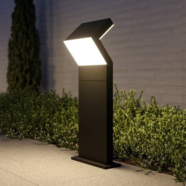 Arcchio LED podstavné svítidlo Havin, antracit, kov, 60 cm, Černá, Hliník, Moderní