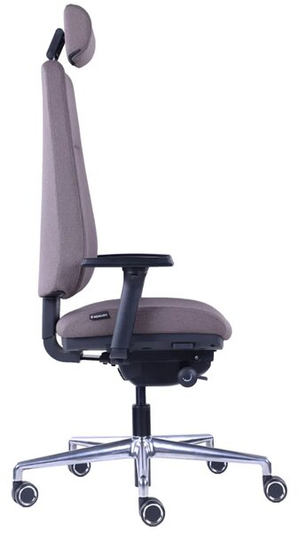 Ergonomická kancelářská židle DIVERSE – pro dlouhé sezení 8–12 h, látka, tmavě hnědá