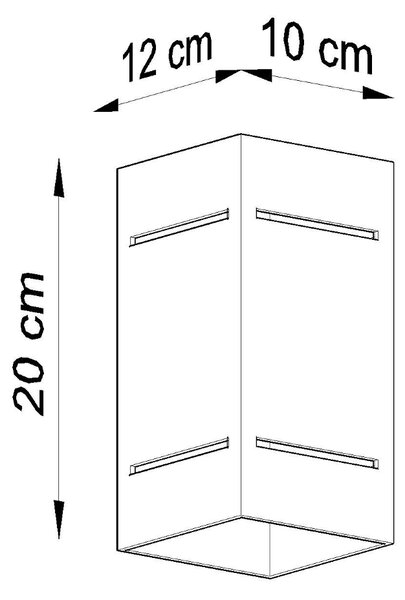 Sollux Lighting Nástěnné svítidlo BLOCCO černé