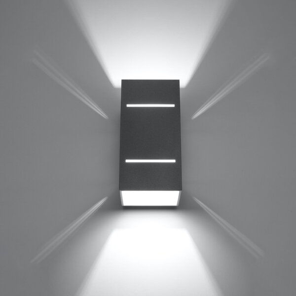 Sollux Lighting Nástěnné svítidlo BLOCCO šedé