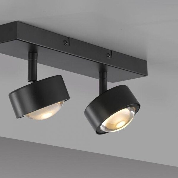 LD 12053-18 Kolekce Schöner Wohnen stropní svítidlo bodové svítidlo KULU, černá, 2-ramenné, nastavitelné a otočné, 3000K - JUST LIGHT