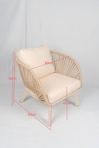 KŘESLO NA TERASU, kov, textil Ambia Garden - Zahradní křesla