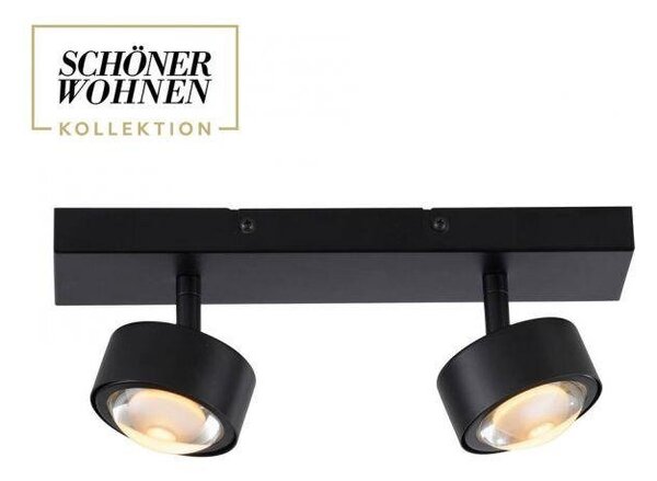 LD 12053-18 Kolekce Schöner Wohnen stropní svítidlo bodové svítidlo KULU, černá, 2-ramenné, nastavitelné a otočné, 3000K - JUST LIGHT