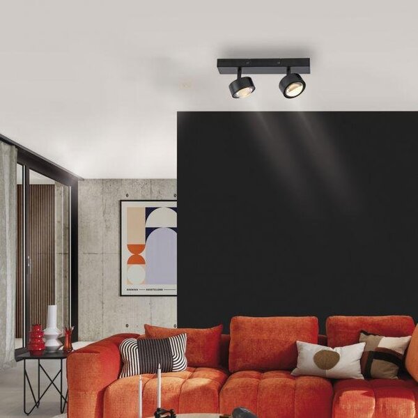 LD 12053-18 Kolekce Schöner Wohnen stropní svítidlo bodové svítidlo KULU, černá, 2-ramenné, nastavitelné a otočné, 3000K - JUST LIGHT