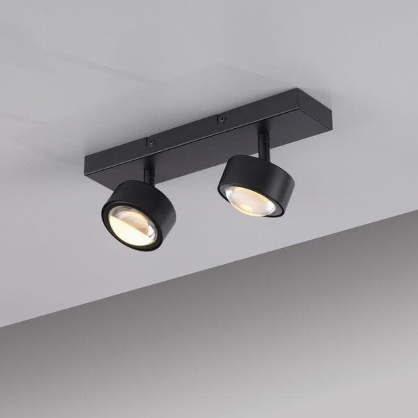 LD 12053-18 Kolekce Schöner Wohnen stropní svítidlo bodové svítidlo KULU, černá, 2-ramenné, nastavitelné a otočné, 3000K - JUST LIGHT