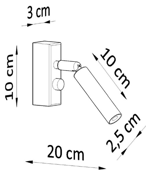 Sollux Lighting Nástěnné svítidlo EYETECH 1 černé