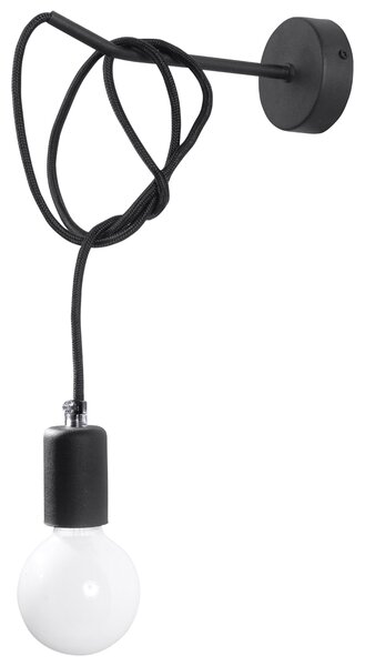 Sollux Lighting Nástěnné svítidlo EDISON černé
