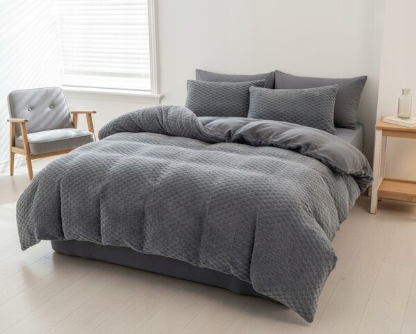 Sada povlečení Home Design 160x200 cm fleece šedá
