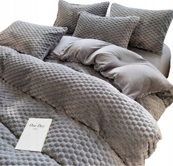 Sada povlečení Home Design 160x200 cm fleece šedá