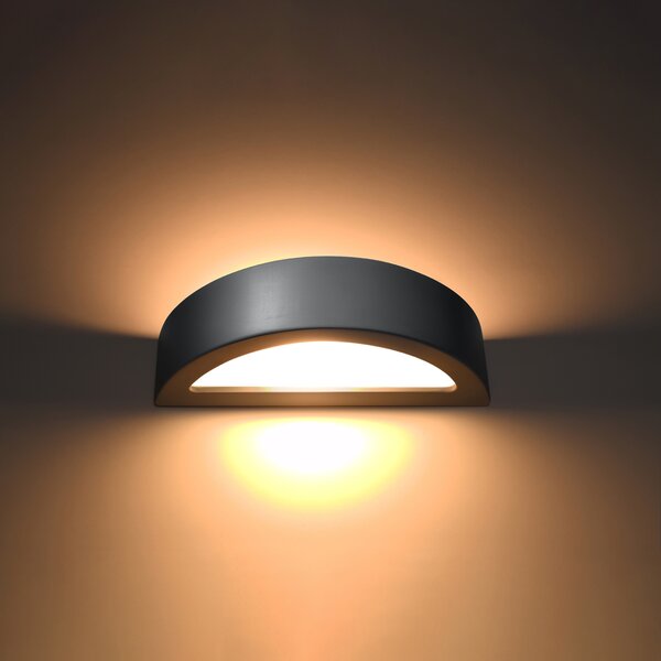 Sollux Lighting Nástěnné svítidlo keramické ATENA šedé