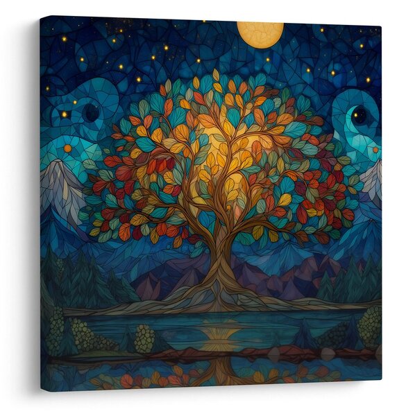 Obraz magická noc a strom života