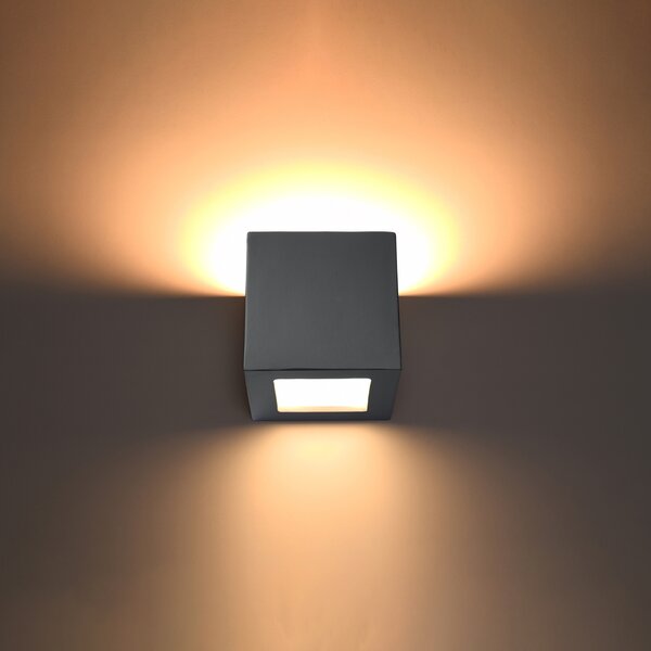 Sollux Lighting Nástěnné svítidlo keramické LEO šedé