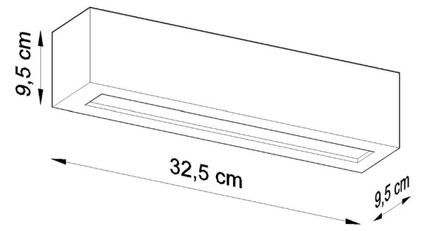 Sollux Lighting Nástěnné svítidlo keramické VEGA šedé