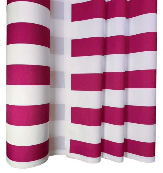 Venkovní látka Pergola (Oxford), 200 g/m², šíře 160 cm, bílo-ružové proužky 5 cm