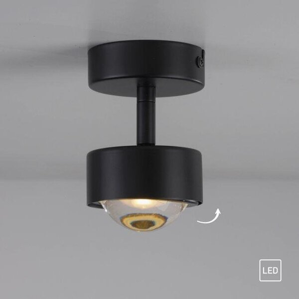 LD 12052-18 Kolekce Schöner Wohnen stropní svítidlo bodové svítidlo KULU, černá, 1-ramenné, nastavitelné a otočné, 3000K - JUST LIGHT