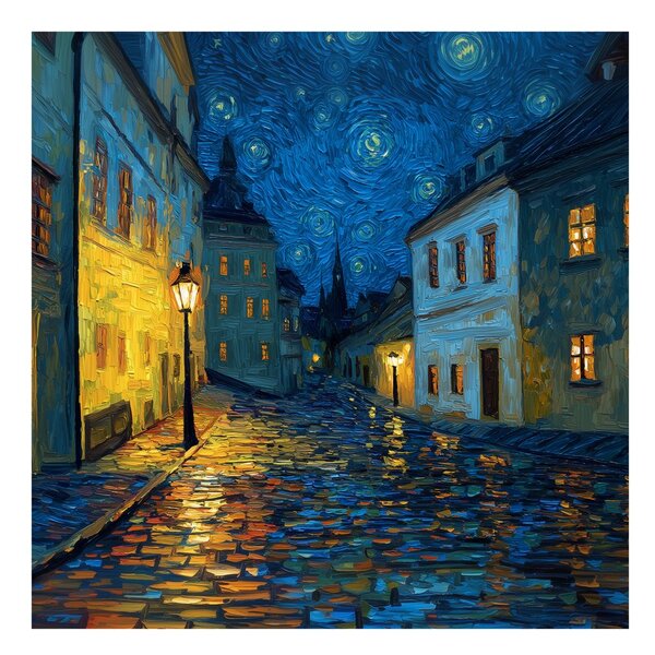 Obraz zářivá lampy noc