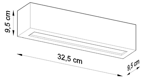 Sollux Lighting Nástěnné svítidlo keramické VEGA černé