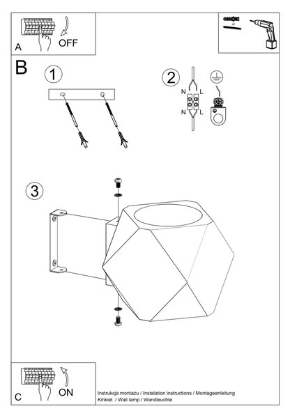 Sollux Lighting Nástěnné svítidlo WOODY přírodní dřevo