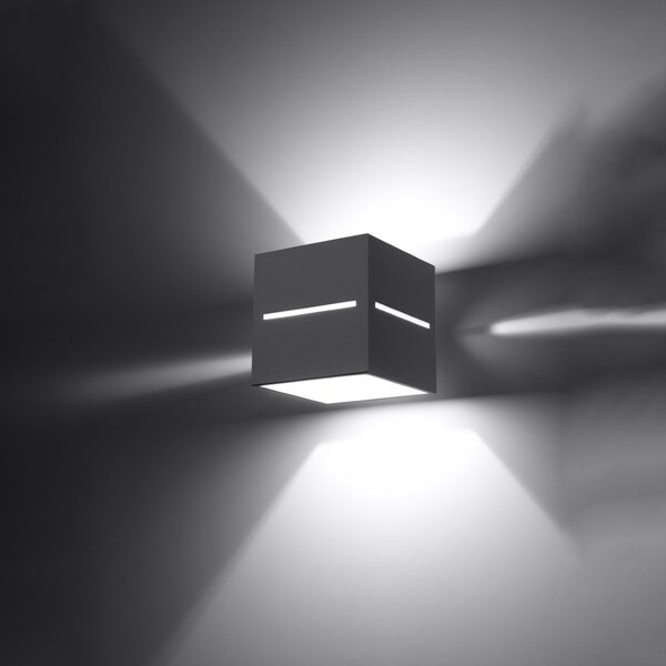 Sollux Lighting Nástěnné svítidlo LOBO šedé