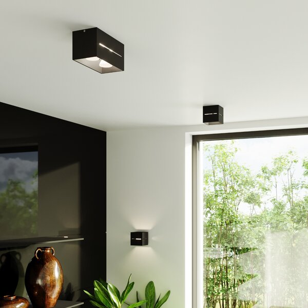 Sollux Lighting Nástěnné svítidlo LOBO MAXI černé