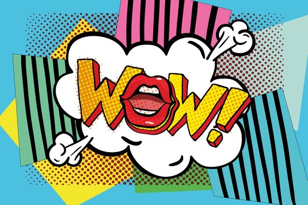 Tapeta v pop art stylu - WOW!