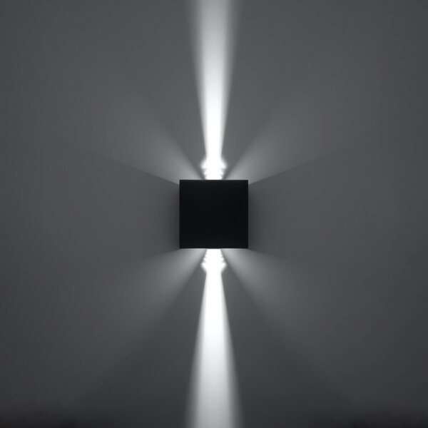 Sollux Lighting Nástěnné svítidlo LUCA černá LED IP54