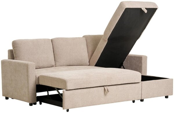 Nordic Living Rohová rozkládací pohovka Belfast 218 cm, pravá
