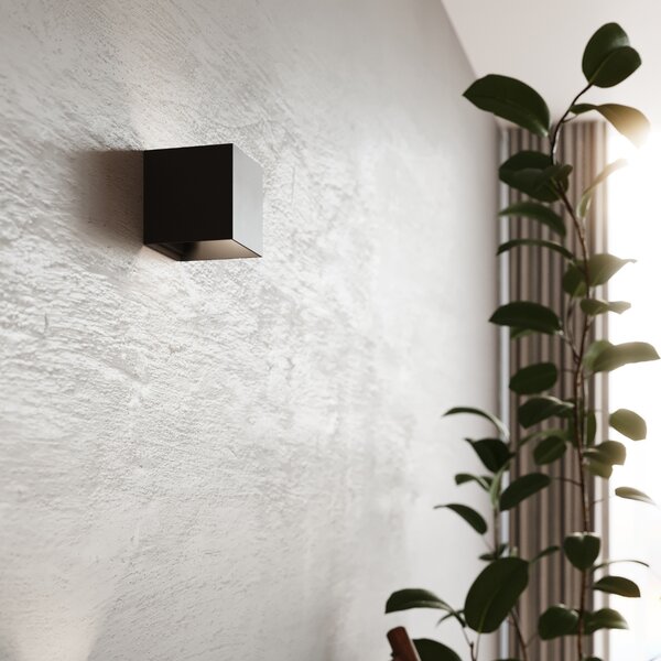Sollux Lighting Nástěnné svítidlo LUCA černá LED IP54