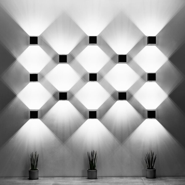 Sollux Lighting Nástěnné svítidlo QUAD 1 šedé