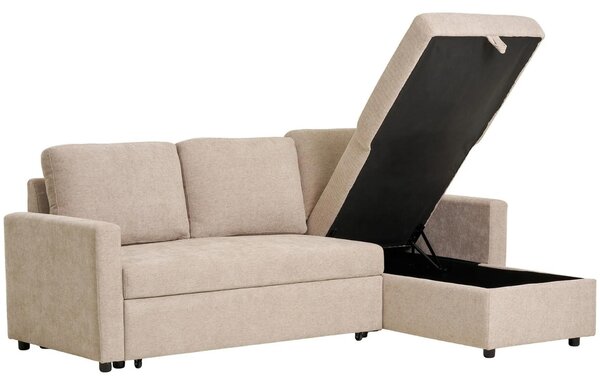 Nordic Living Rohová rozkládací pohovka Belfast 218 cm, pravá