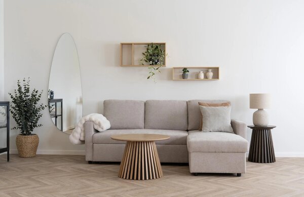 Nordic Living Rohová rozkládací pohovka Belfast 218 cm, pravá