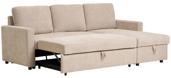 Nordic Living Rohová rozkládací pohovka Belfast 218 cm, pravá