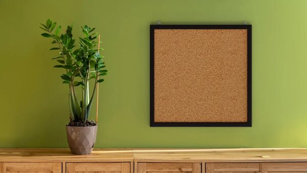 ALLboards korková tabule 40x40 cm lakovaný dřevěný rám ČERNÝ