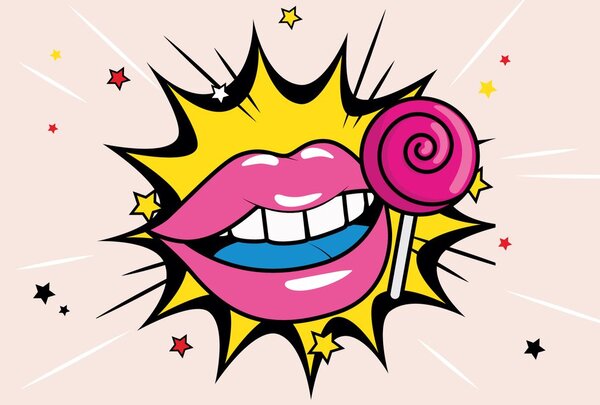 Tapeta sladké pop art lízátko