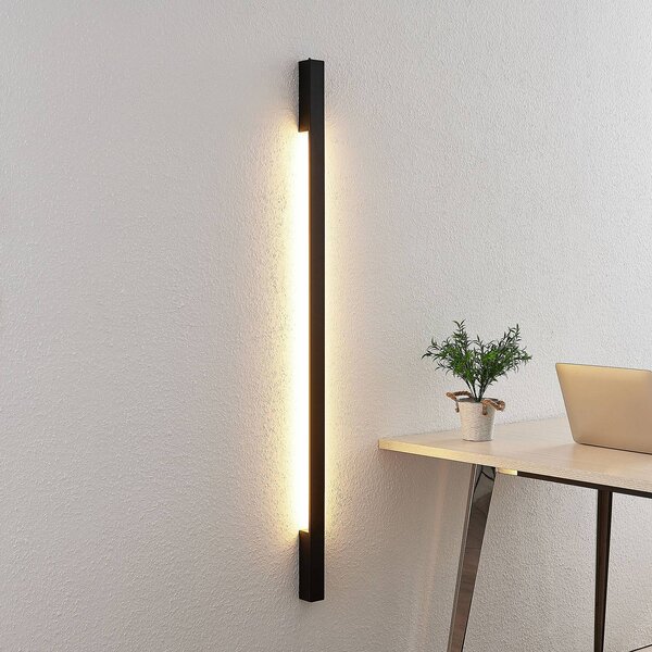 Arcchio Ivano LED nástěnné světlo, 130 cm, černé, Černá, Chodba, Hliník, Moderní