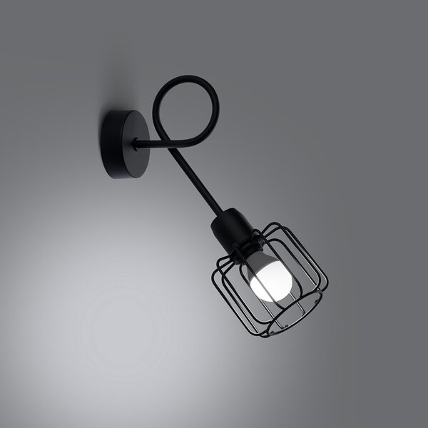Sollux Lighting Nástěnné svítidlo BELUCI 1S černé