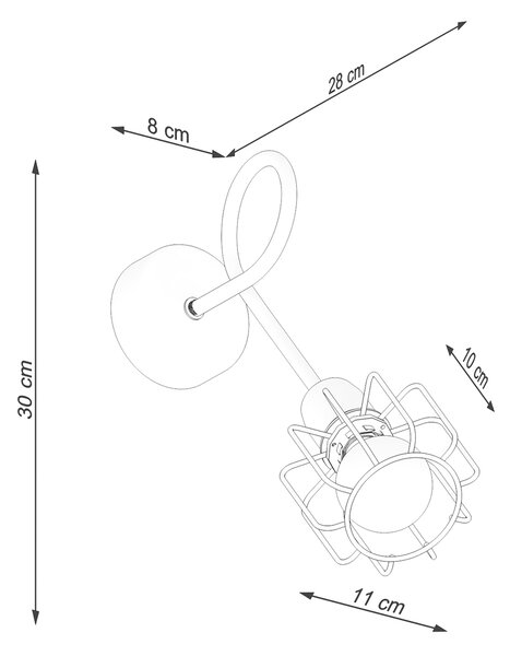 Sollux Lighting Nástěnné svítidlo BELUCI 1S černé