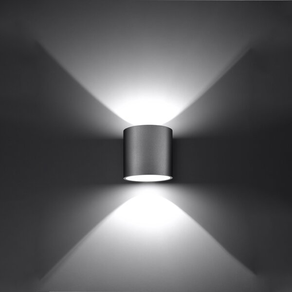 Sollux Lighting Nástěnné svítidlo ORBIS 1 šedé