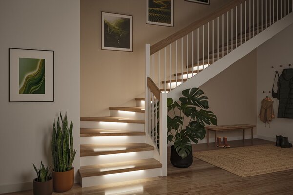 P 71219 MaxLED Stair LED Strip prodloužení 3x 0,5m 3x0,3W 64lm/m 2700K - PAULMANN