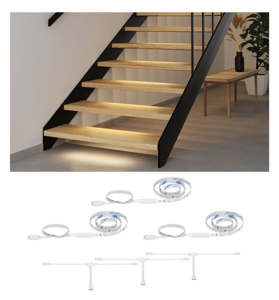 P 71219 MaxLED Stair LED Strip prodloužení 3x 0,5m 3x0,3W 64lm/m 2700K - PAULMANN