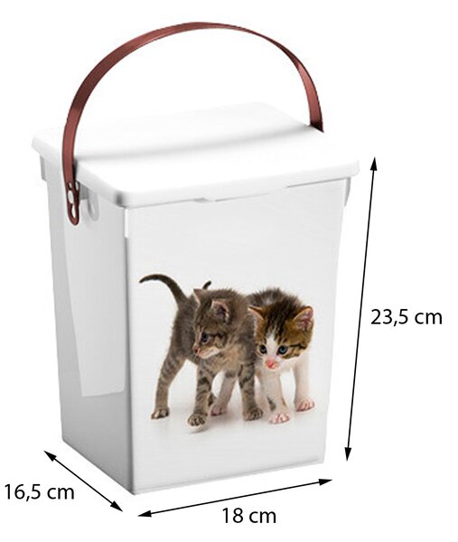 Úložný box Cat, 18x23,5x16,5 cm, bílá