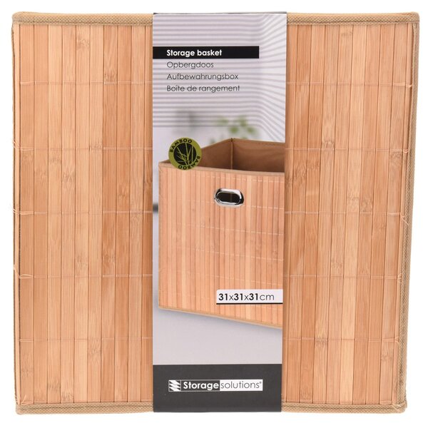 Úložný box Bamboo, 30,5x31x31 cm, hnědá