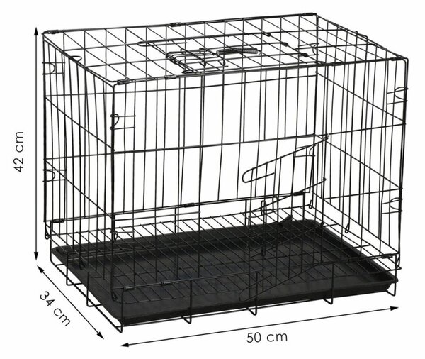 Klec pro zvířata 50x34x42 cm, kovová SPRINGOS PA1018