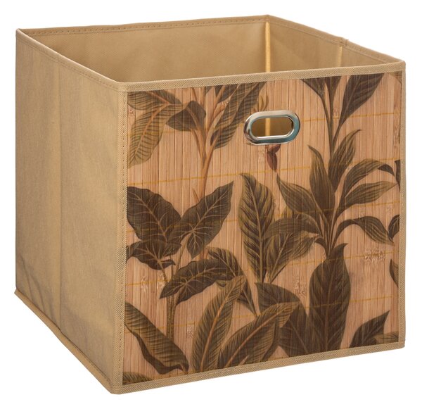 Úložný box Bamboo Flower, 31x31x31 cm, hnědá